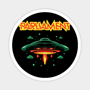 Parliament Funkadelic Retro Mothership UFO Rock Funk Throwback Magnet